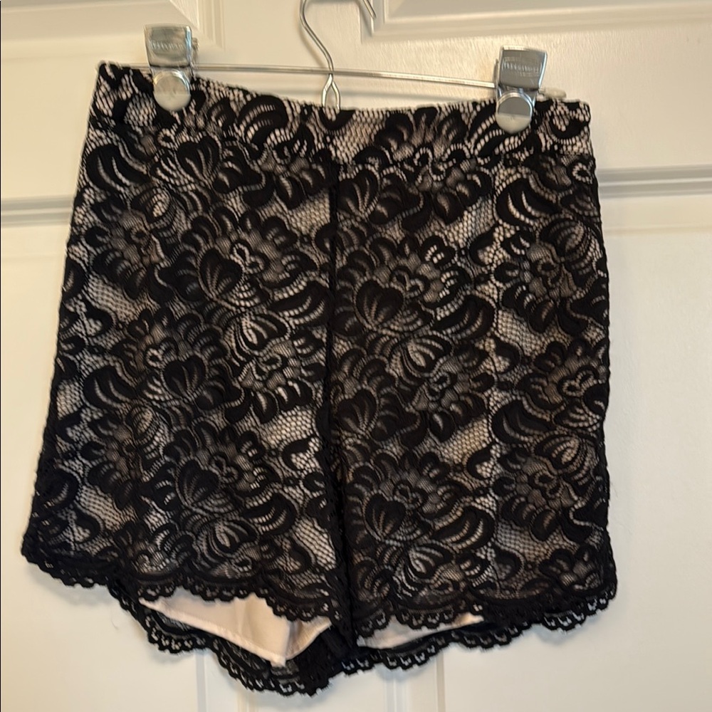 bebe Black Lace Women Shorts
